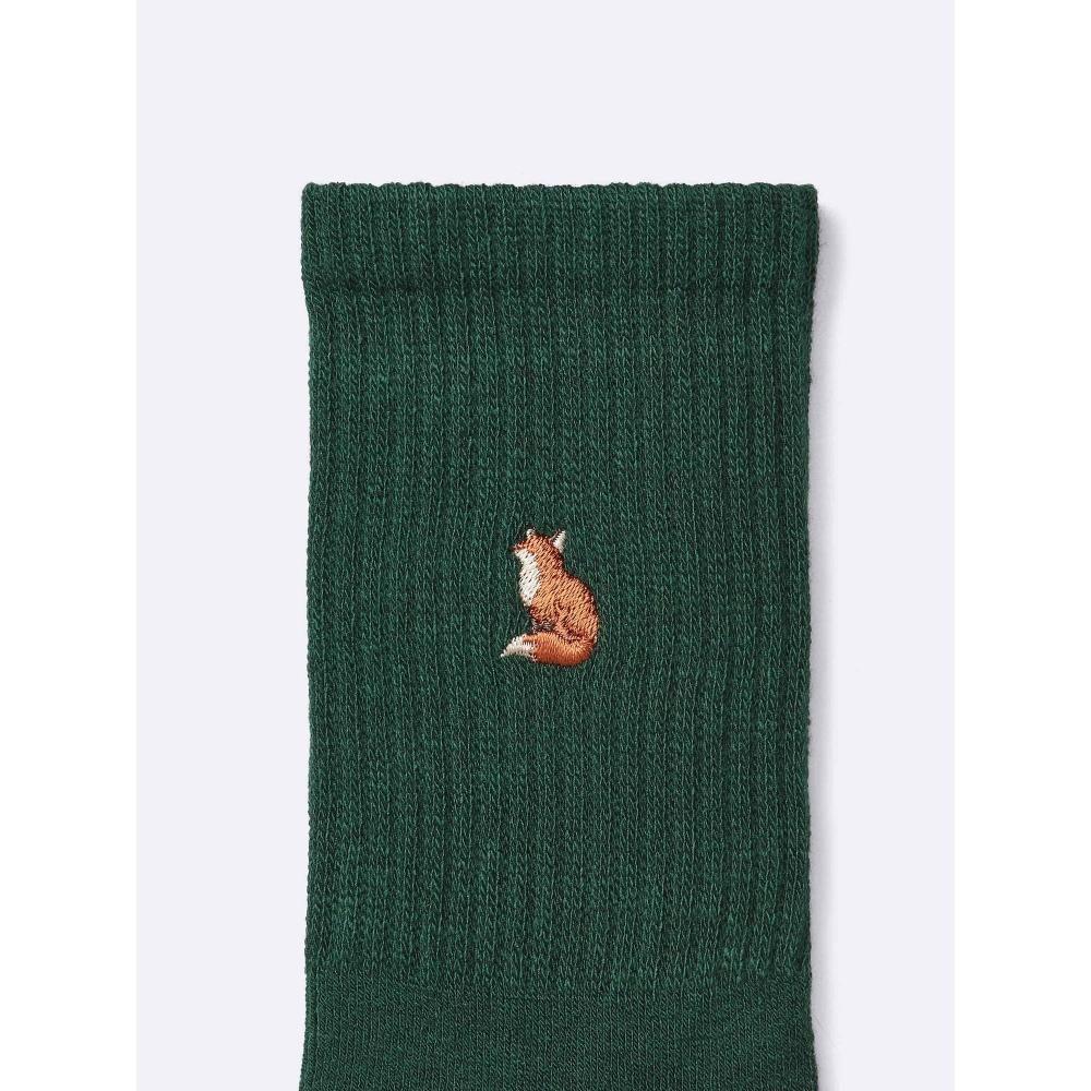 Gu Style Heat Pile Crew Socks Embroidery