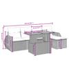 Vidaxl 6-Cz. Garden Furniture Set With Cushions, Grey, Poly Rattan