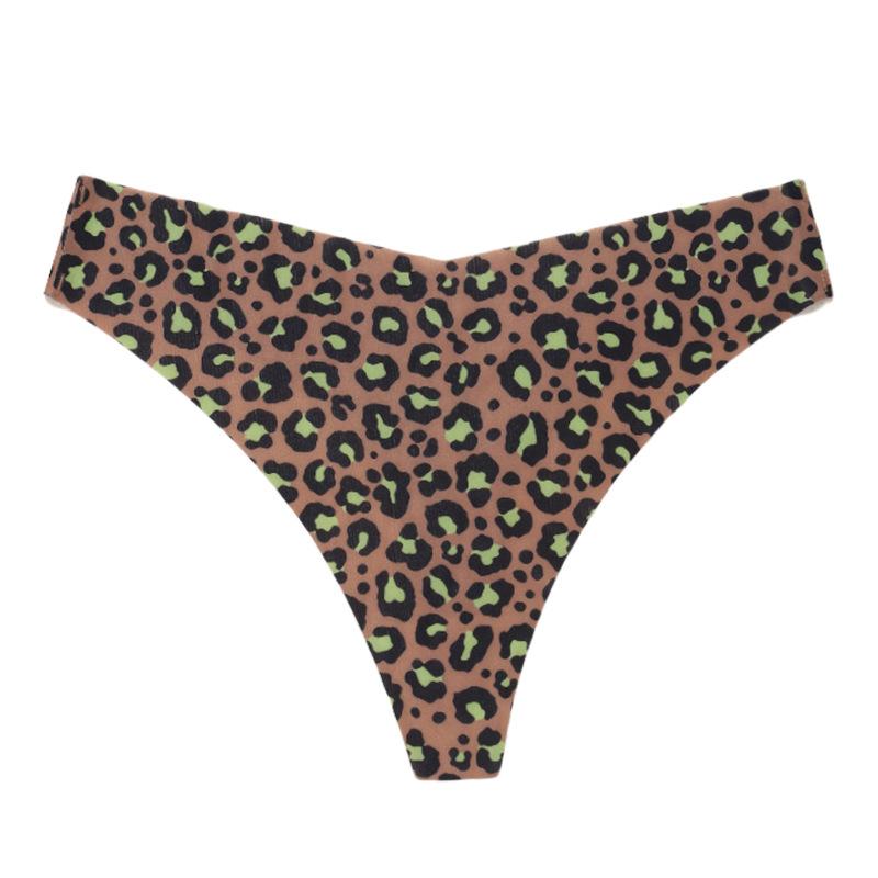 Women's Spring and Summer Sexy Leopard Print Comfortable Stretch Not To Pull A Piece of Thong Underwear