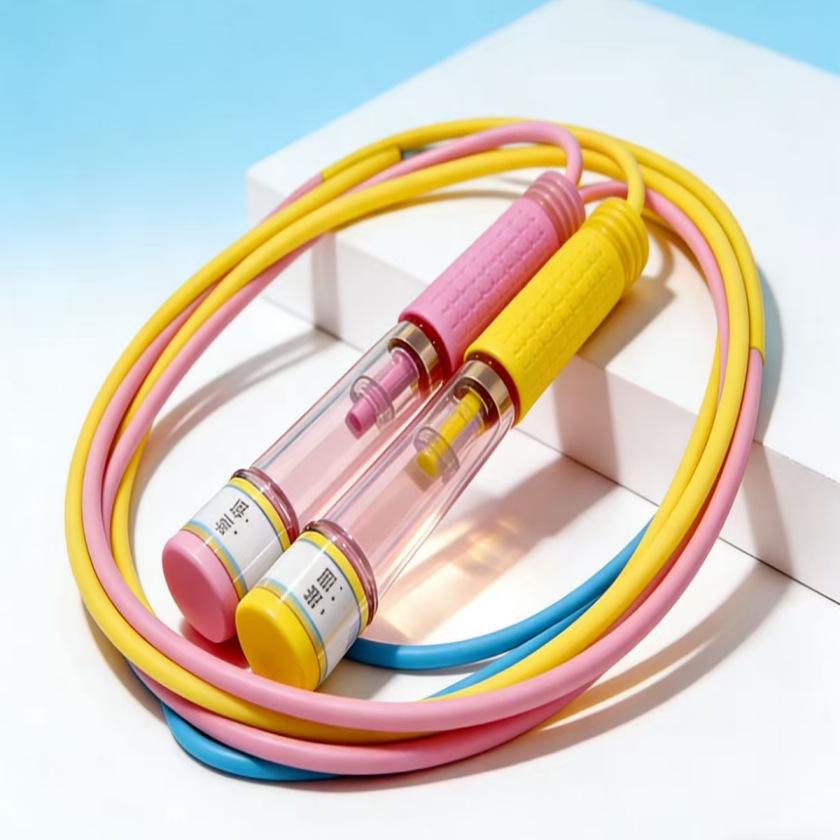 Transparent Double Bearing Jump Rope for Children - Ideal for Kindergarten, Beginners, and Students' Physical Exams and Speed Tests