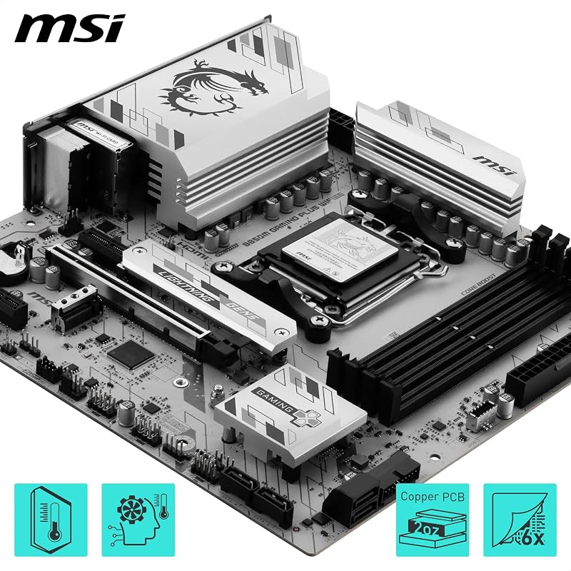 MSI B850M GAMING PLUS WIFI6E Micro-ATX Gaming Motherboard MB6803