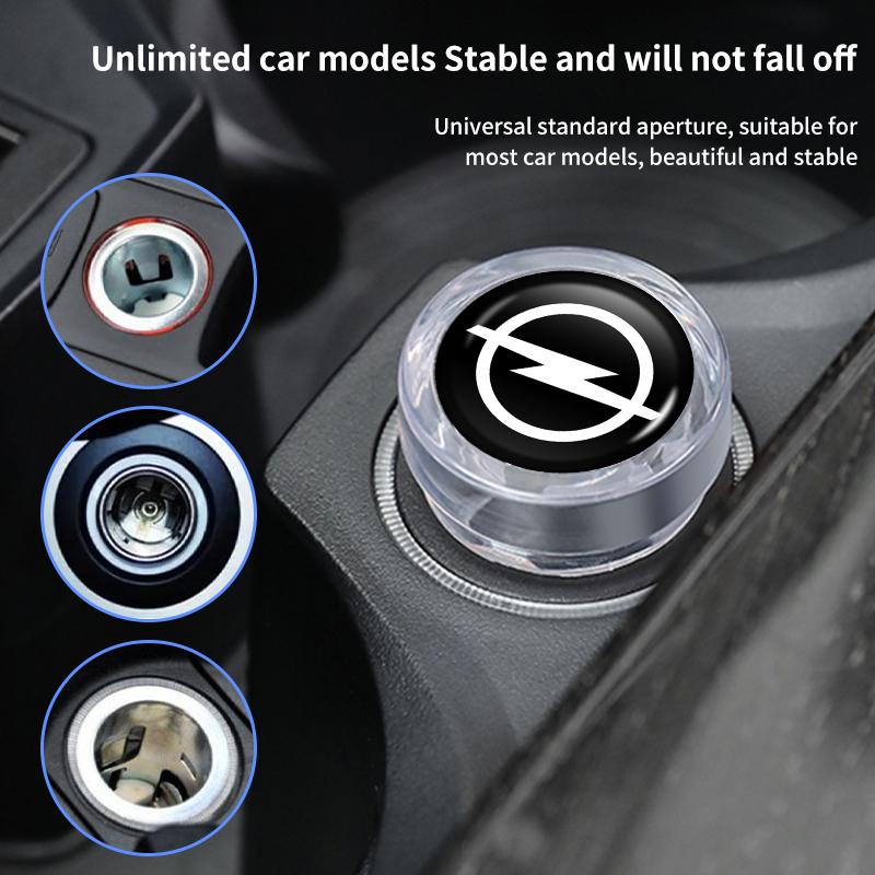 Car Cigarette Lighter Cover DustProof Decoration Cap Auto Accessories For Opel Zafira Meriva Mokka Grandland Antara Ampera Vivar