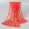 Schleier Pfau Heißprägung Gold Glitzer Schal Schal Damen Elegant Lange Schals Premium Temperament Schleier Kopfbedeckungen 170*60cm