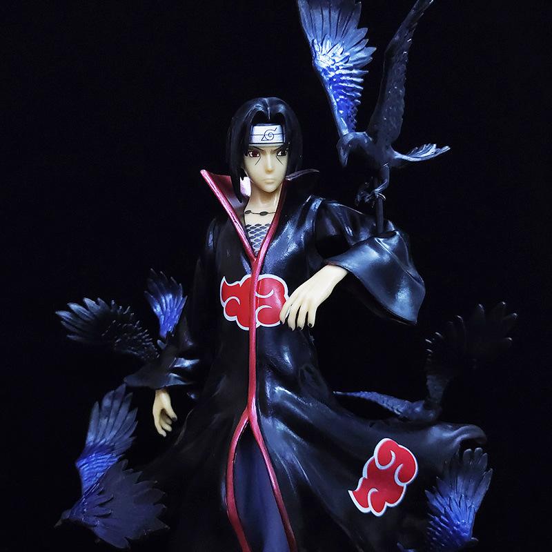 34cm Naruto Shippuden Anime Figure Akatsuki Uchiha Itachi Crow Itachi Action Figure Toy Model Collection Anime Peripheral Gift