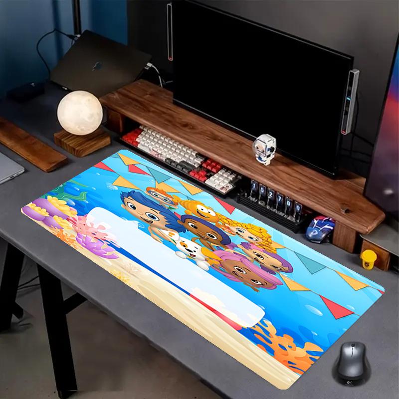Bubble Guppies Theme Mouse Pad, Non Slip Rubber Base, Multifunctional Office & Home Decor, Perfect for Workspace Personalization.