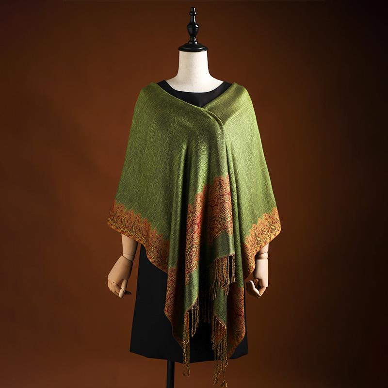 Luxus Winter Paisley Schal Damen Kopftuch Wickeltuch Warme Herbstschals Design Druck Damen Foulard Baumwollstolen Schal