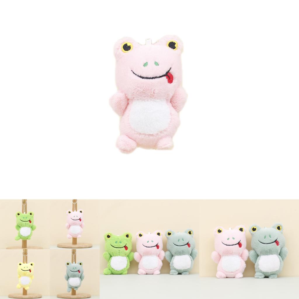 Niedlicher Frosch-Plüsch-Schlüsselanhänger, weiches Kuscheltier für Taschen und Geschenke