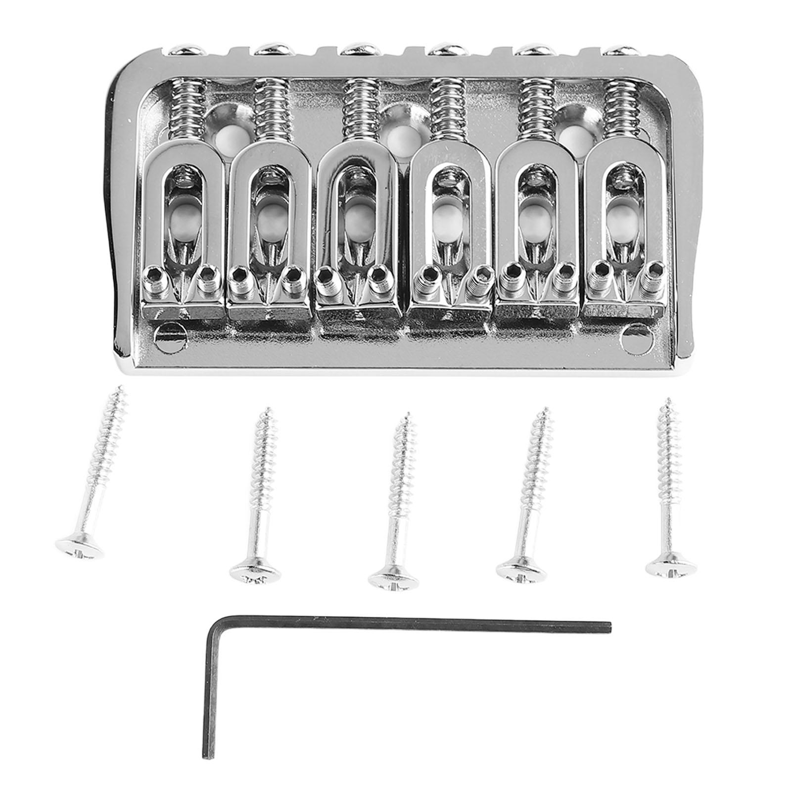 

Электрогитара с фиксированным бриджем, металлическая, регулируемая, профессиональная, гитара с фиксированным бриджем, сменная, серебристая