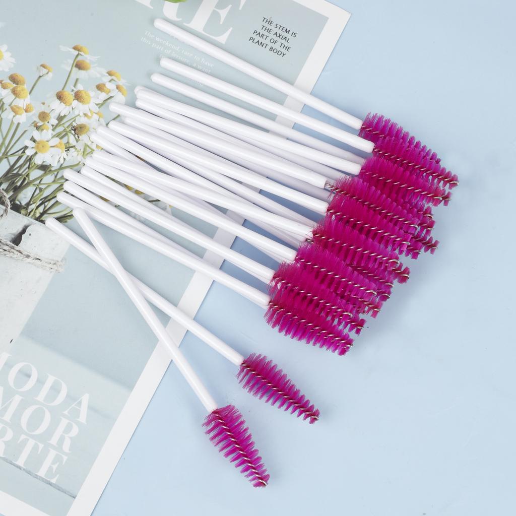 50 Pcs Disposable Nylon Mascara Wand Applicator Eyelash Brushes For Grafting Lashes Extension Women Makeup Brush Tools