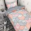 Nordic Simple Bed Three-piece Quilt Cover Bed Sheet Pillowcase Home Bedding Set Cool Style