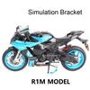 1:9 R1M SUZUKI GSX-1000R Motorcycle Model Toy Alloy Diecast Supportable Tripod Simulation Off-road Motor Models Toys Kids Gifts