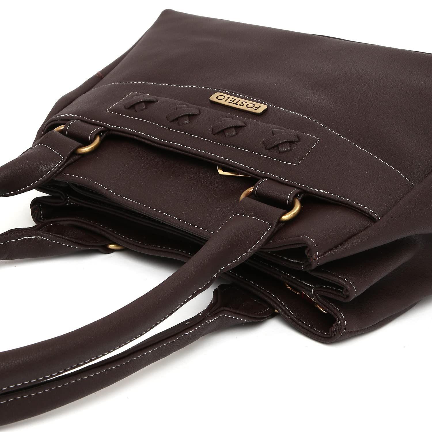 Женская сумка из искусственной кожи со стороны океана (большой) 10 x 9 x 5 in коричневый — фото 10