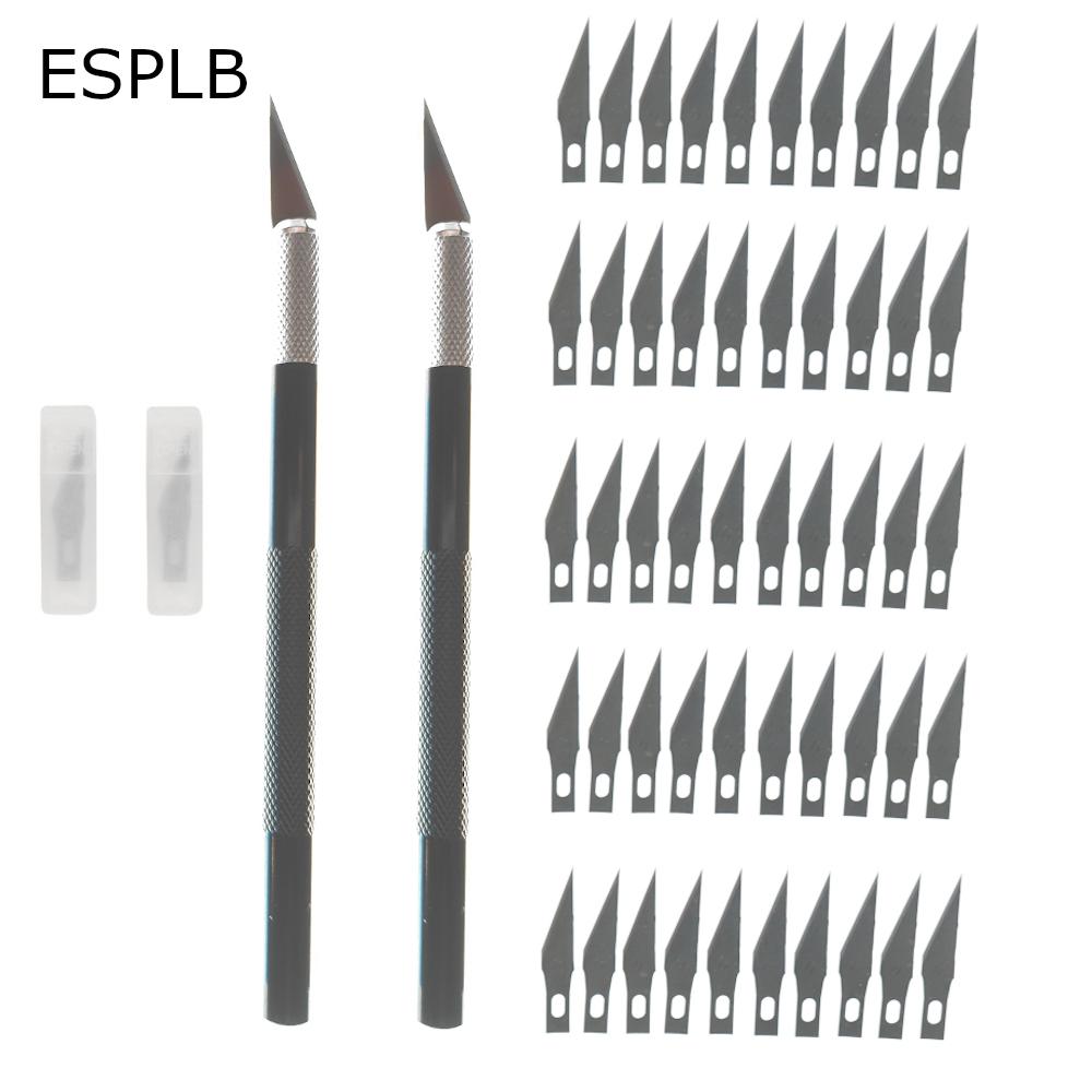 Engraving Non-Slip Metal Scalpel Knife Kit + 50/20/10/5pcs #11 Blades Cutter Craft Knives for Mobile Phone PCB Repair Hand Tools