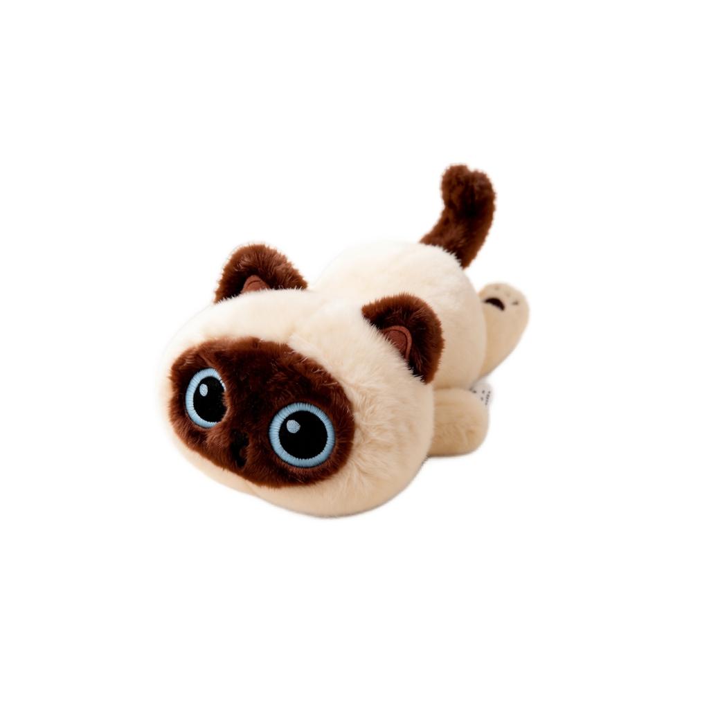 Cute Plush Toy, Calico Siamese Big Eyes Stuffed Animal