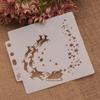 Exquisite Christmas Spraying Drawing Template Portable Washable 3-ring Loose-leaf Stencils Reusable Anti-break for Kids