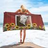 Daisy Sunflower Funny Tiger Cartoon Bath Towel Microfiber Yellow Flower Beach Towel Summer Quick Dry Swimming Cover Face Towels