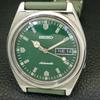 AUTOMATIC 7S36A VINTAGE SEIKO JAPAN MENS GREEN COLOR DIAL WATCH A701546-5
