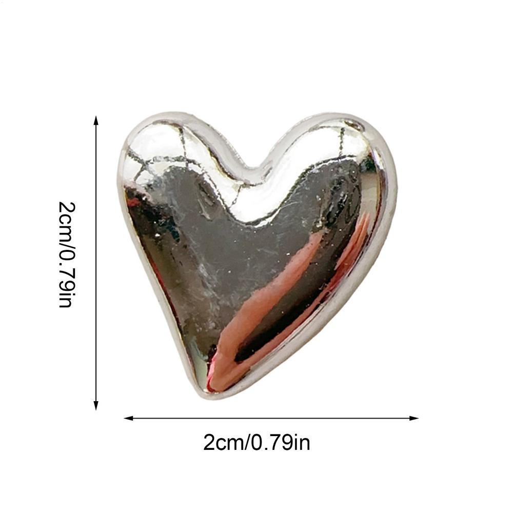 Love Heart Magnetic Refrigerator Magnet 3D Gold And Silver Heart-Shaped Magnetic Fridge Magnet Heart Creative Magnet