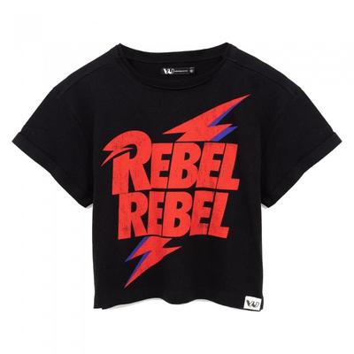 Kadın/Bayan Rebel Rebel Crop Tişört