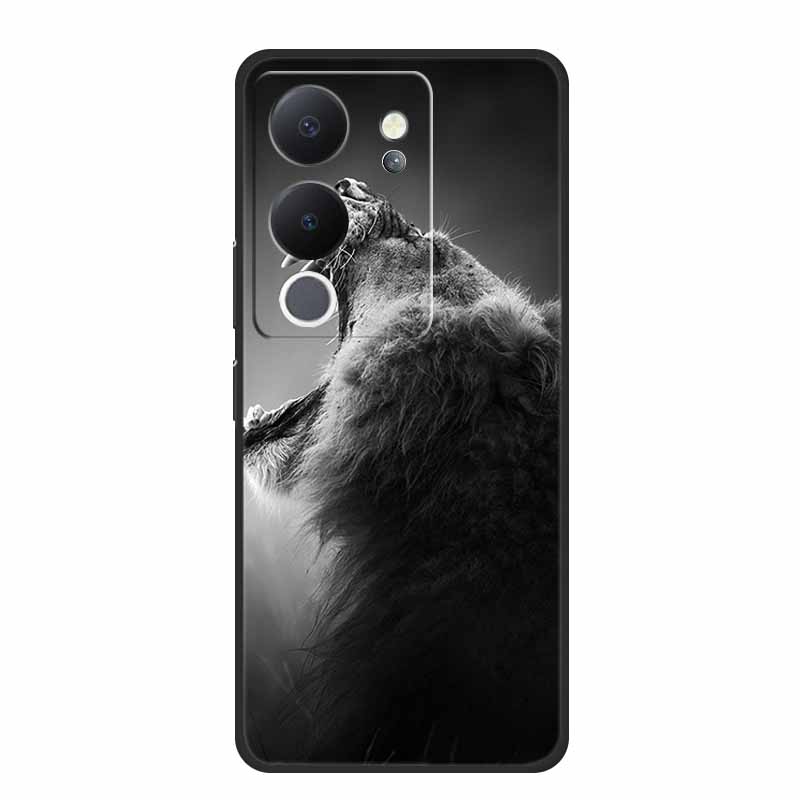 6.67" For Vivo V30 Lite Case Black Silicone Soft Phone Cases For Vivo V30 Lite Back Cover Case V 30 Lite Funda Coque Shell Capas