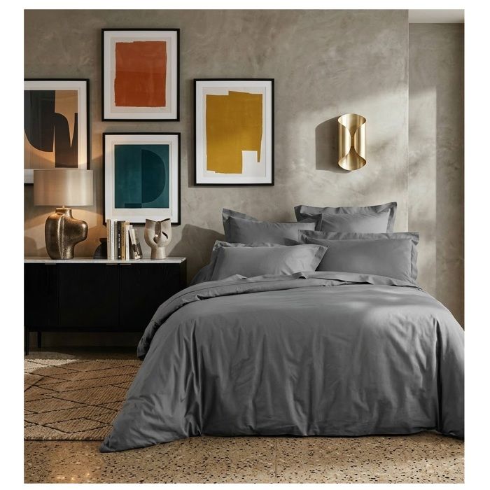 Housse de couette 220 x 240 cm Line anthracite