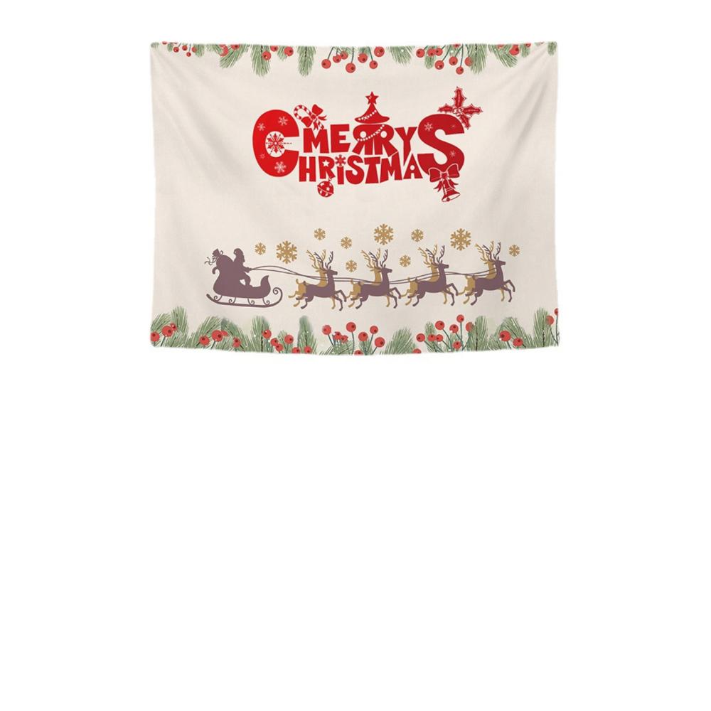 Świąteczny gobelin z nadrukiem, tkanina w tle choinki, tkanina wisząca Ins Wind, pokój noworoczny, tkanina dekoracyjna w akademiku, tkanina ścienna