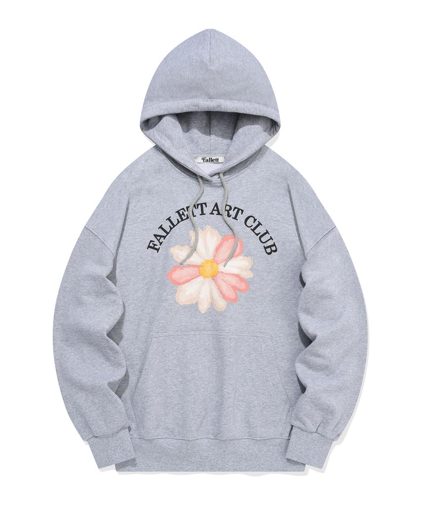 Drawing Flower Hood Light Gray