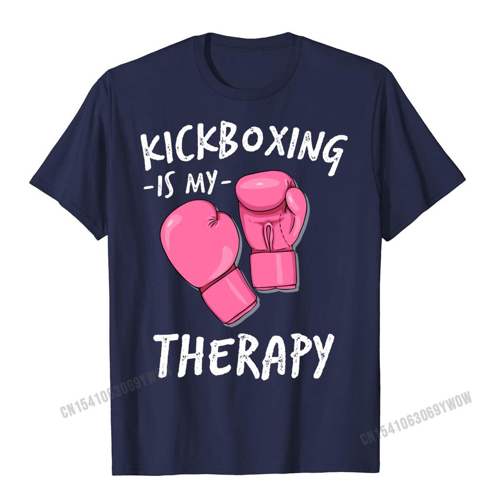Kickboxing Is My Therapy Sweater Womens Hoodie Boxing Gift Unisex Tops Tees For Unisex Cotton Top T-Shirts Normal High Quality