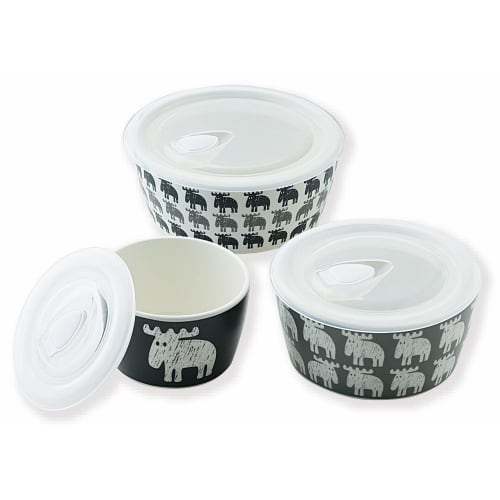 Kintoen Microwave Pack 3-Piece Set, Gift, Present, Gift Box, Mozu Design, 50051