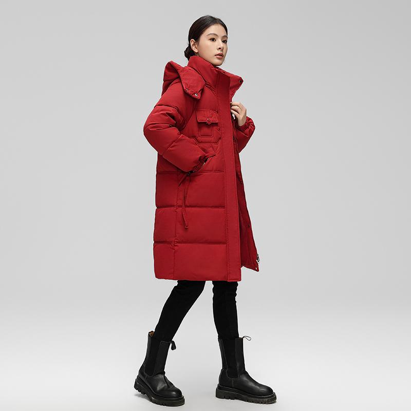 Herbst Winter Dicke Warme Jacke Frauen Einfarbig Mit Kapuze Mantel Parkas Mittel Lange Zipper Outwear M-XXL