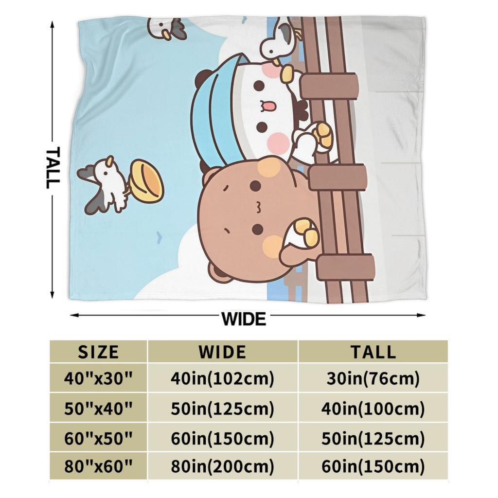 Bear Cartoon Cute Bubu Dudu Blanket Flannel Winter Portable Soft Throw Blankets for Home Couch Bedding Throws