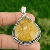 Daughters Day Deal Natural Polychrome Jasper Bezel Boho Pendant Sterling Silver