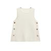 Kaslead New Women clothes Western Style Fashion Simple Decorated Row Button Knit vest 4192049