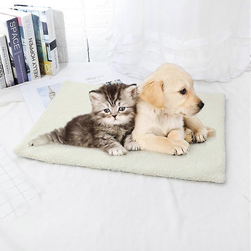 Dww Self-Heating Cushion for Cats and Dogs, Beige, 1 pc, 60*45CM. Self-heating cat cushion, battery-free electric thermal cushion, environmentally fri