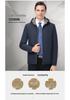 Men's Plus Size Double-sided Stand Collar Jacket - Business Casual Spring/Autumn Wear for Middle-aged Dads