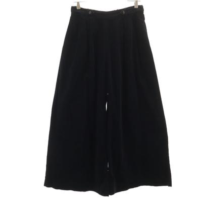 Samansa Mos2 Blue Corduroy Wide Pants L Black Women Used