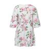Women's V-Neck Loose 3/4 Sleeve Elastic Waist Printed Dress  Dress Unpositioned Printing