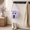 Huaqianguhh Cute Halloween Treat or Trick Bag with Handle for Kids, Reusable Non Woven Candy Goodie Bag, Soft Handbag Basket Party Favors