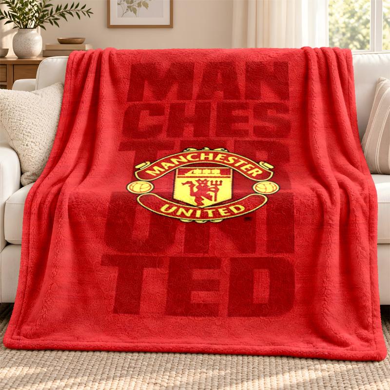 FC Manchester blanket Flannel Blanket Soft Cozy Plush Throw for Sofa Bed Lightweight Home Decoration Outdoor camping