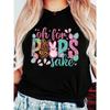 Plus Size Juneteenth Casual T-shirt Women's Plus Cartoon Figure & Letter Print Short Sleeve Round Neck Slight Stretch T-shirt