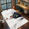 Black Dragon Rug Polyester Carpet Gothic Dragon Art Non Slip Floor Mat Living Room Bedroom Decor -QJY