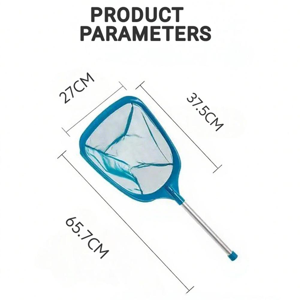 Swimming Pool Leaf Rake Mesh Professional Skimmer Net with 4 Section buckle Pole Cleaning Net Swimming Pool Spa Tool Pool Parts