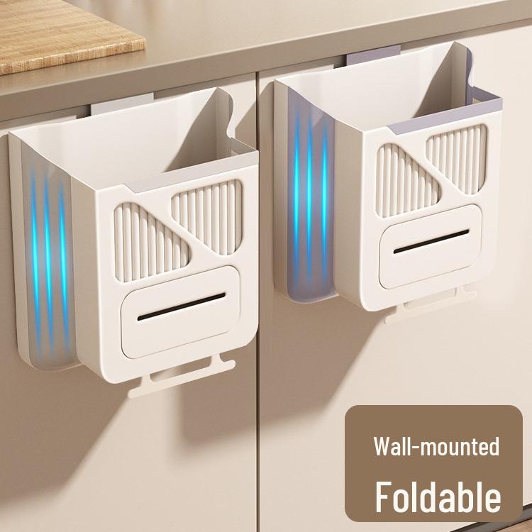 Foldable Kitchen Cabinet Door Hanging Trash Bin - Creative, Thickened Wastebasket for Easy Classification