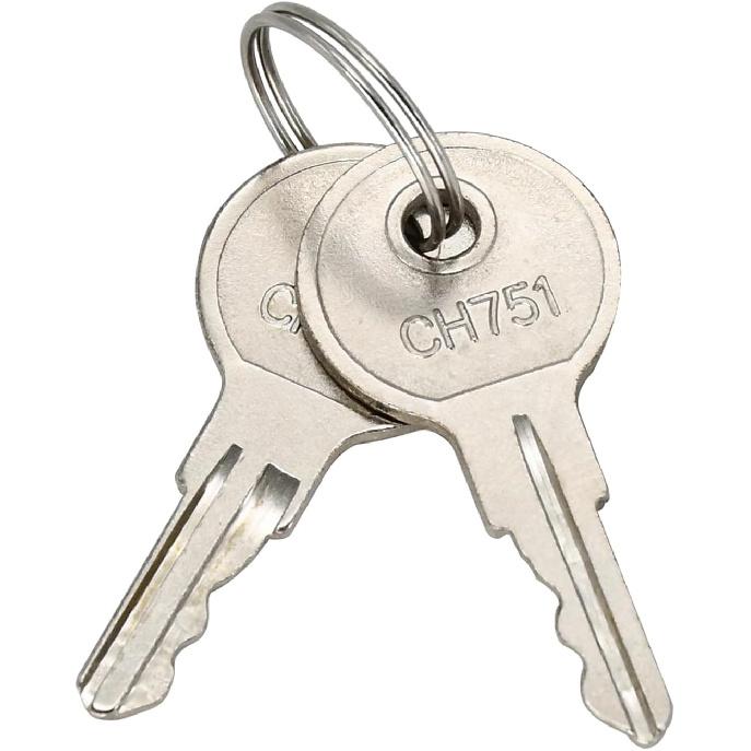 

CH751 751CH Key Compatible with RV Campers, T-Handles, Side Boxes, Storage Lockers, Boats, Display Cases, Storage Cabinets, Tool Boxes Rep CH751 Key, 2