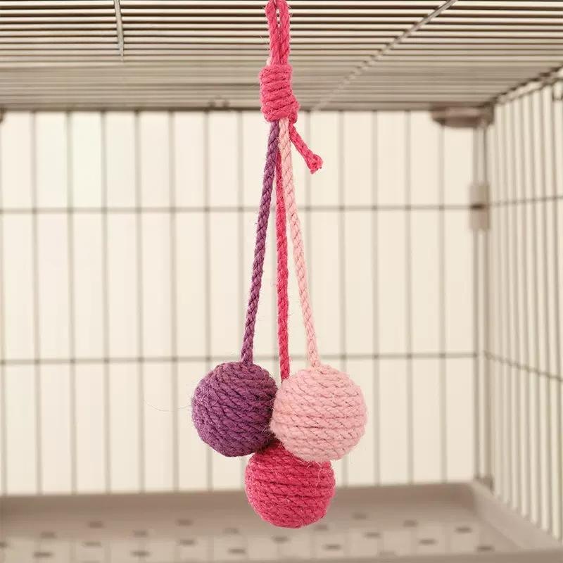 

Подвесные игрушки для кошек для самоудовлетворения и избавления от скуки: Шарики из сизаля для котят Палочки для кошек Устойчивые к укусам шарики для кошек 25*4.5cm
