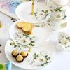 Elegancki 3-poziomowy ceramiczny stojak na ciasto Camellia - Stojak na owoce, desery, babeczki na przyjęcie herbaciane, Patera do serwowania, Taca na przekąski, słodycze, chleb, Talerz 38,5 cm wysokości