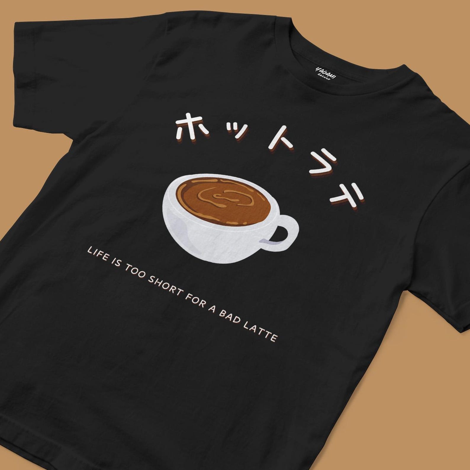 Hot Latte Shirt | Japanese Coffee Graphic Tee XL