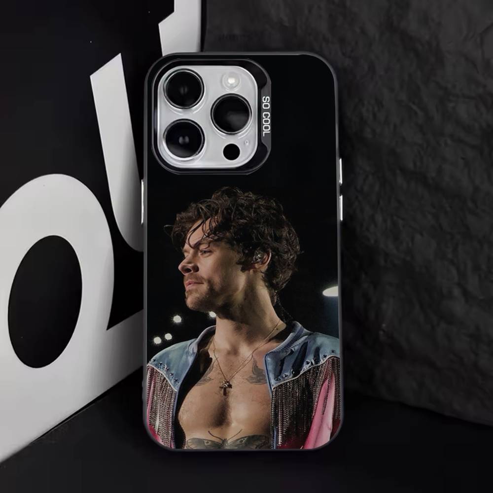 H-HaRRyS Singer Styles-s For iPhone 17,16,15,14,13,12,11,Pro,Max,Plus,E,Air,Mini Anti Fall Black Matte Hard Bumper Phone Case