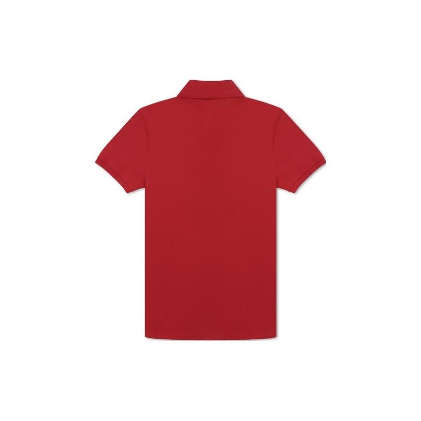 Tommy Hilfiger Logo Print Short Sleeve Polo Shirt Men Tops Red C8178A6141-611