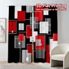 2D Flat Printing,JIT 2pcs, Curtains (Without Rod) Geometric Curtains Fashionable Popular Curtains Durable 100% Polyester Fabric
